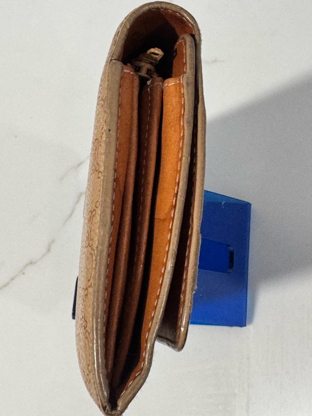 Authentic Vintage CELINE Macadam Long Wallet Beige Tan Triomphe Canvas - Picture 4 of 12